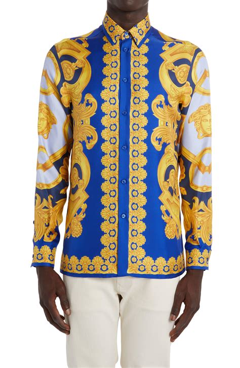 fake versace button up shirts|More.